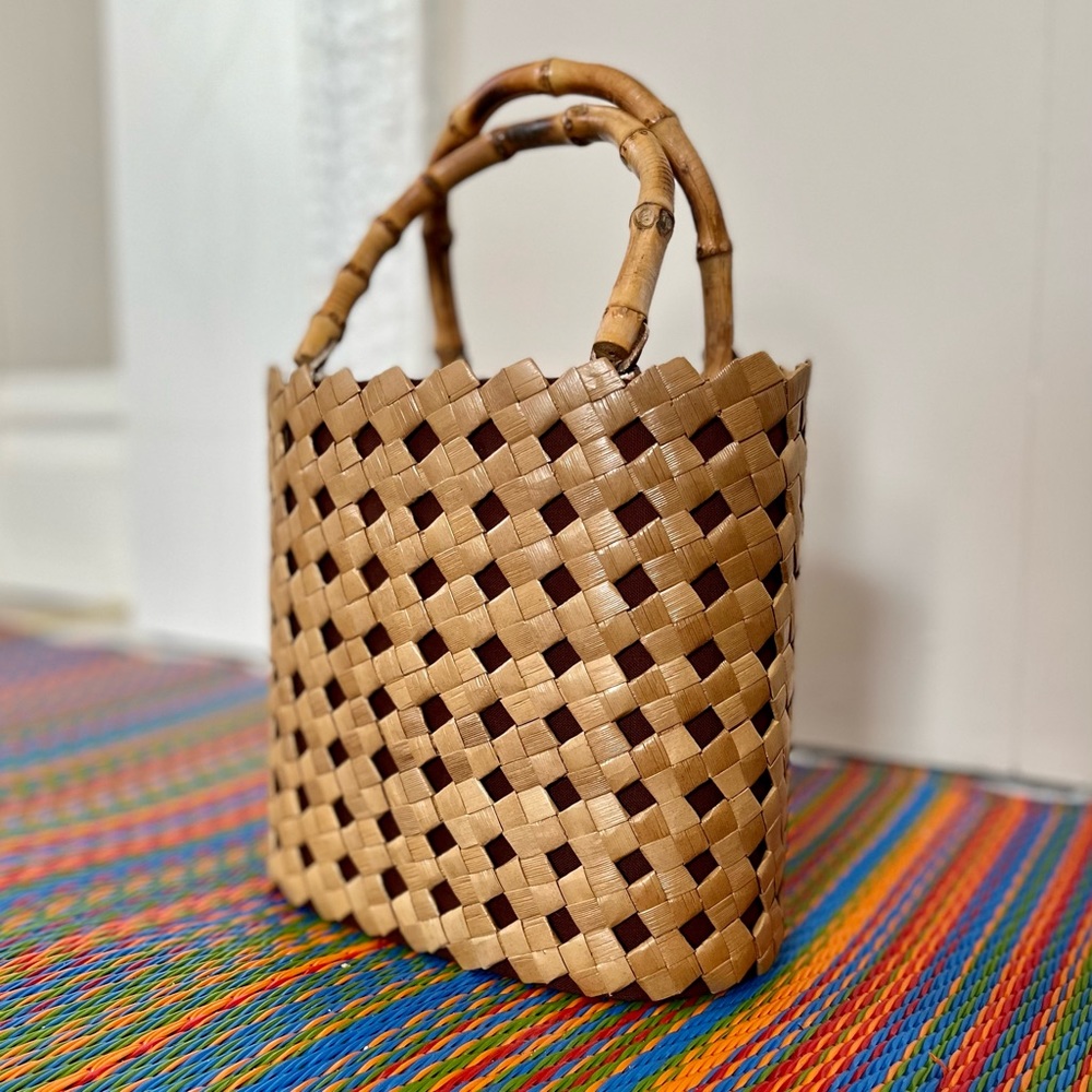 Vintage Bamboo Wicker Purse
